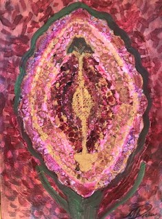 Maureen Drew doily painting